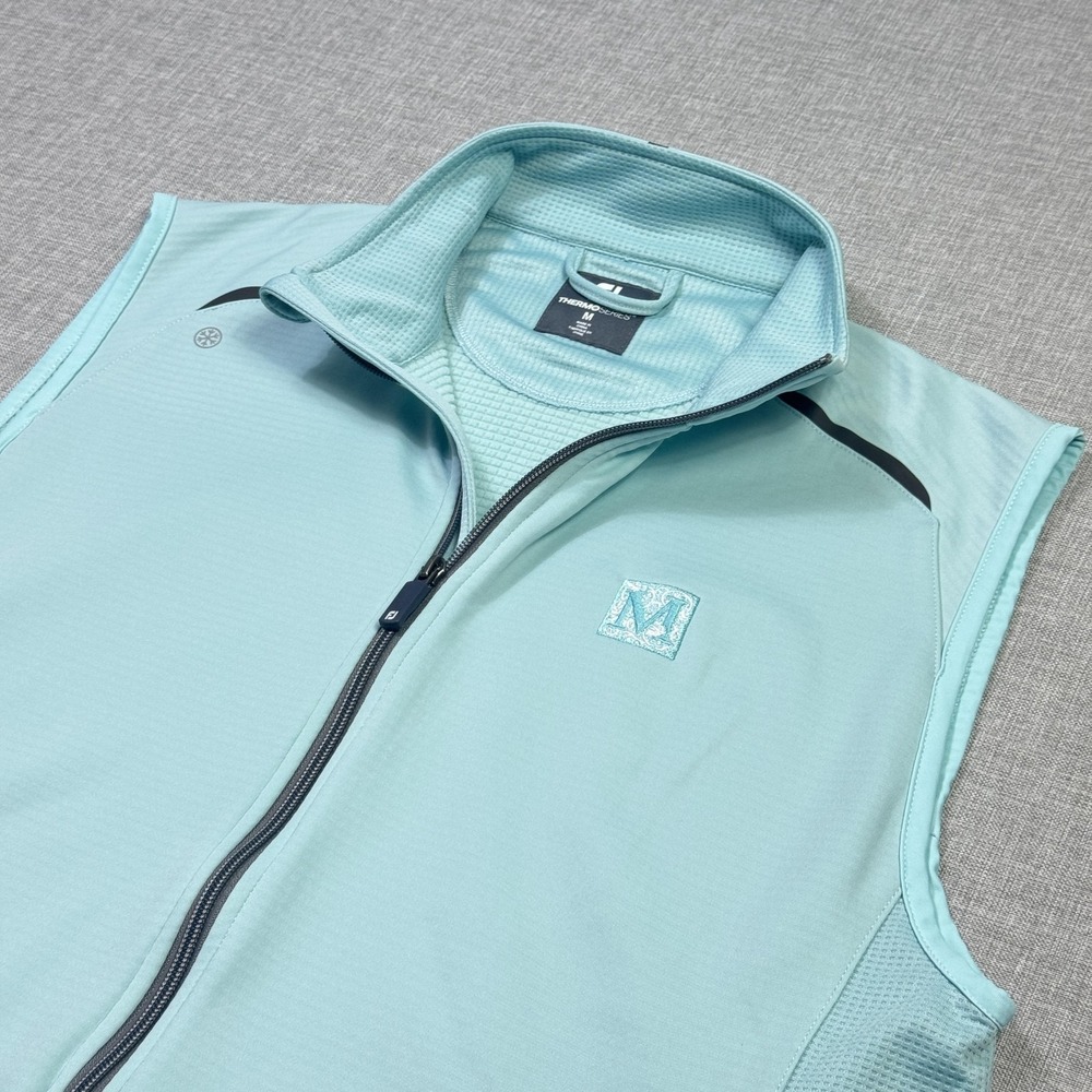 FootJoy Mediterra Golf Club ThermoSeries Fleece Back Vest Men's Medium Seaglass - Picture 1 of 11